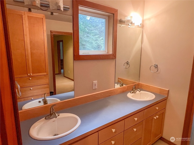 bathroom with vanity