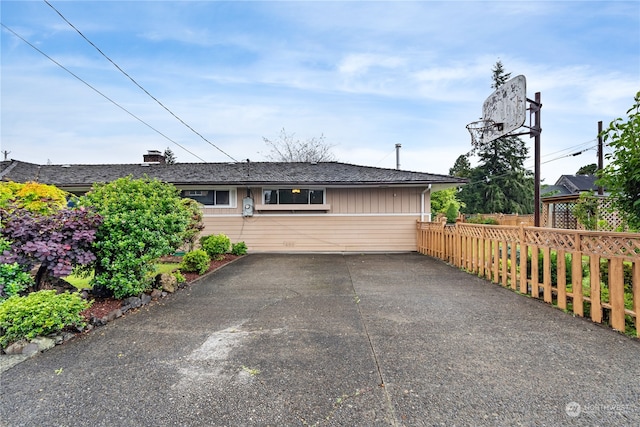 view of ranch-style home