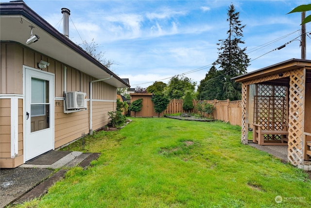 view of yard with ac unit