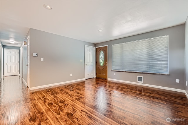 entrance foyer featuring hardwood / wood-style floors