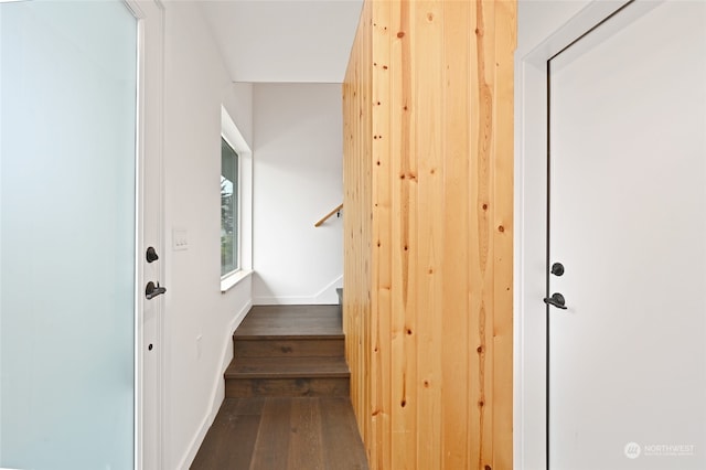 hallway featuring hardwood / wood-style flooring