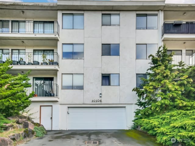 view of property with a garage