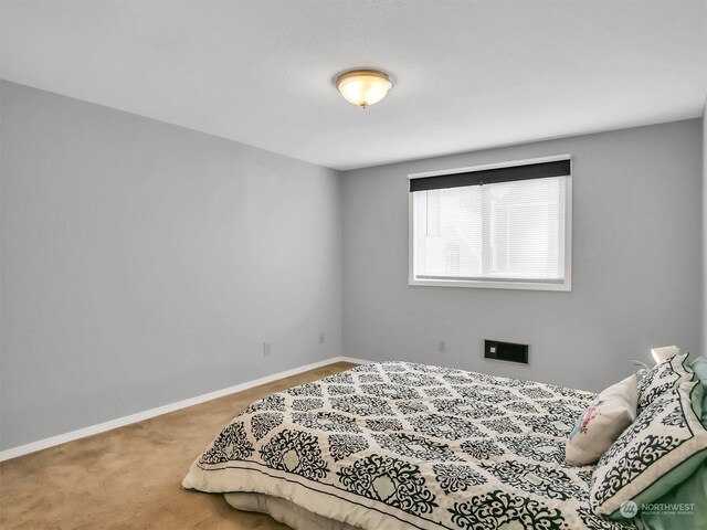 bedroom with carpet