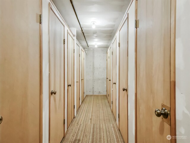 hallway featuring light hardwood / wood-style floors