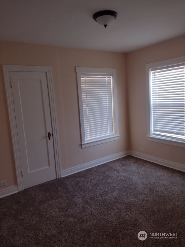 view of carpeted empty room