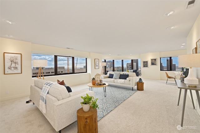 view of carpeted living room