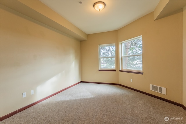 view of carpeted spare room