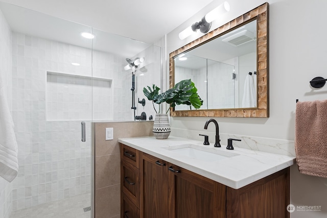 1406 Mcgilvra Blvd E, Seattle, WA 98112 - bathroom with an enclosed shower and vanity
