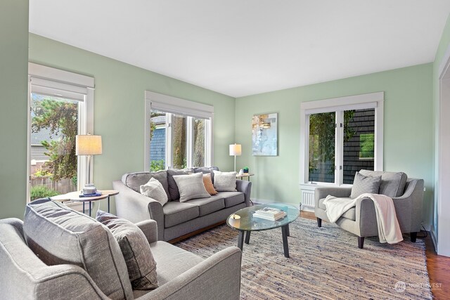 1406 Mcgilvra Blvd E, Seattle, WA 98112 - living room featuring wood-type flooring