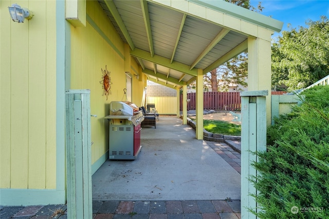 view of patio / terrace featuring area for grilling