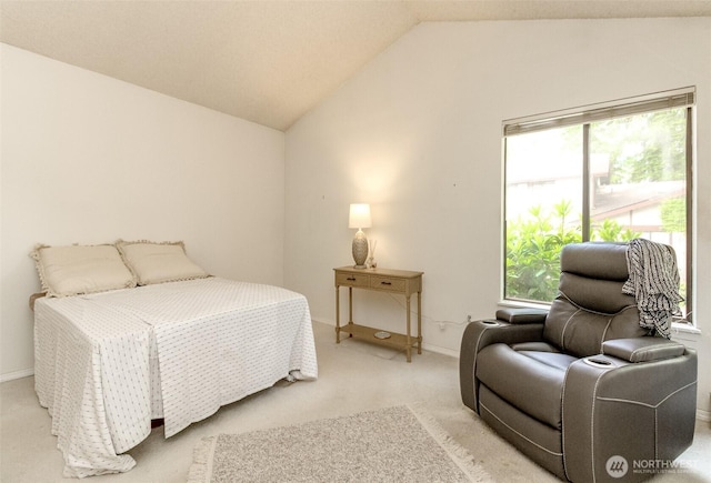 31717 48th Ln SW Unit A, Federal Way, WA 98023 - bedroom featuring lofted ceiling, light carpet, multiple windows, and baseboards