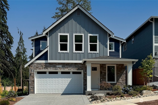 view of front of home featuring a garage