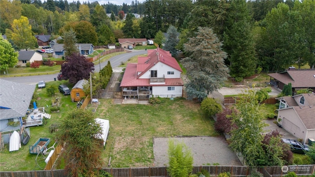 bird's eye view featuring a residential view