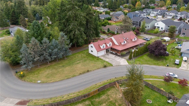 birds eye view of property featuring a residential view