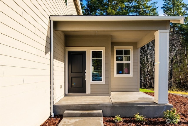 view of doorway to property