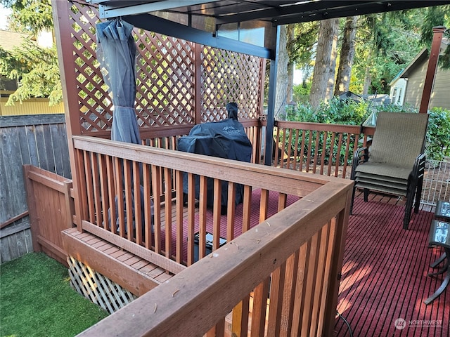 view of wooden terrace