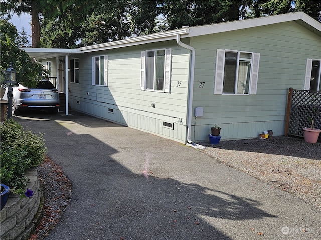 view of manufactured / mobile home