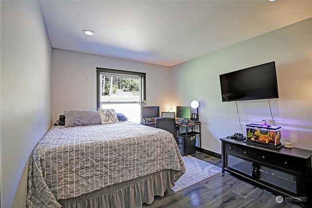 bedroom featuring hardwood / wood-style floors