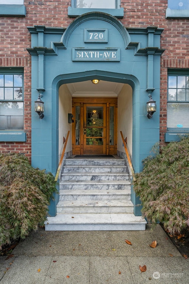 view of doorway to property