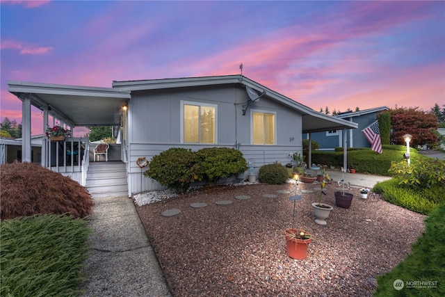 view of manufactured / mobile home