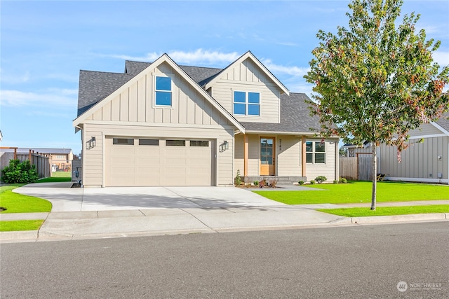 view of front of home with a front yard