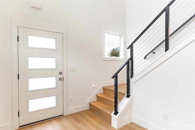 entryway featuring light wood-type flooring