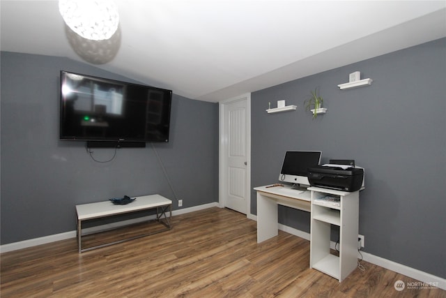 office featuring wood-type flooring