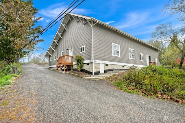 view of side of property