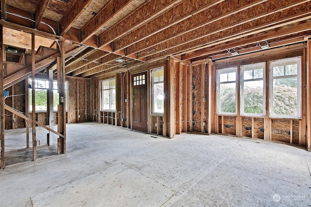 miscellaneous room featuring a wealth of natural light