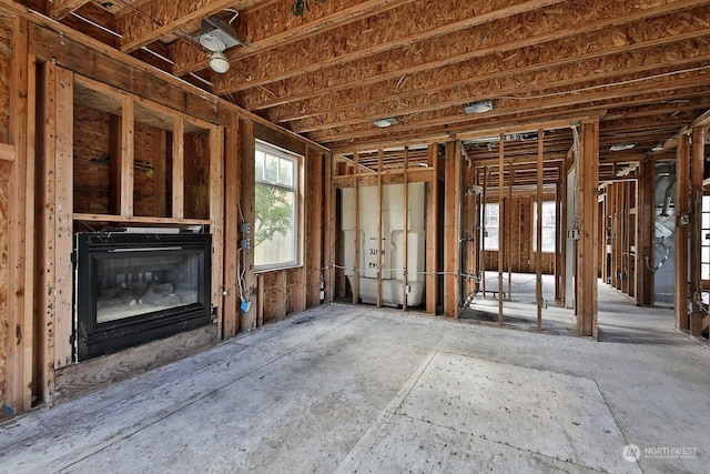 miscellaneous room with a fireplace