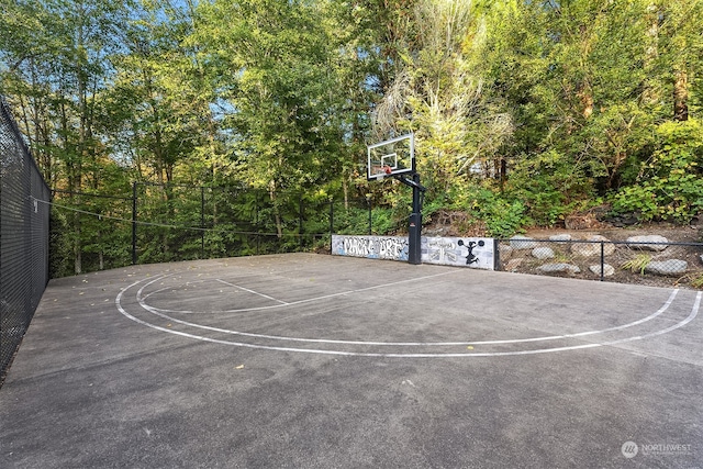 view of basketball court