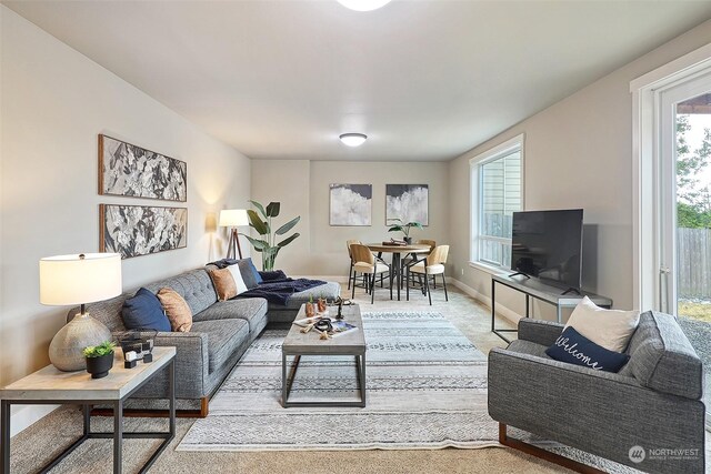 view of carpeted living room