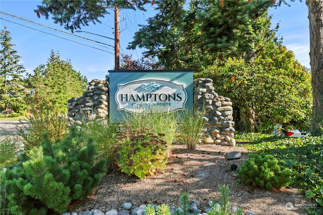 view of community sign