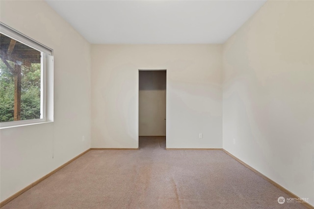 carpeted empty room with baseboards