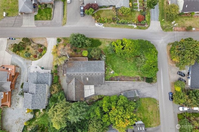 bird's eye view with a residential view