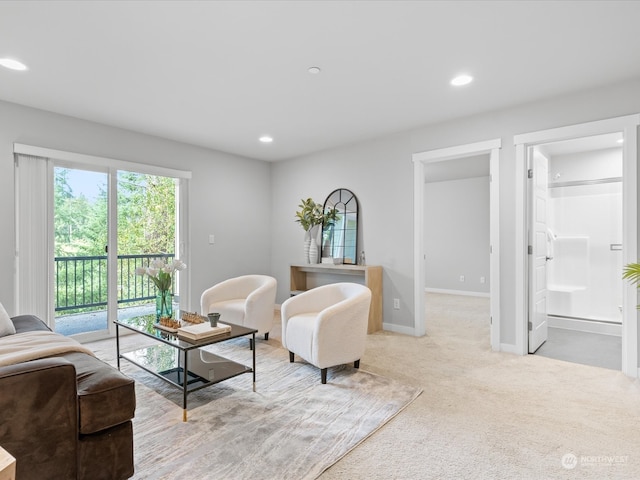 view of carpeted living room