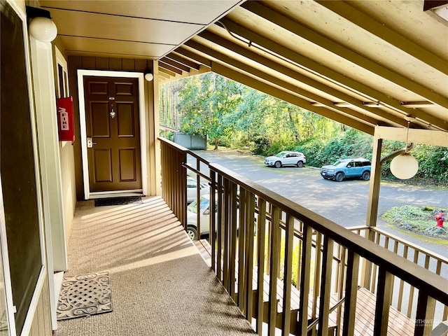 balcony with a porch