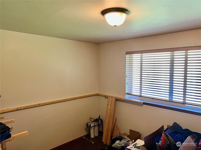 interior space featuring carpet flooring