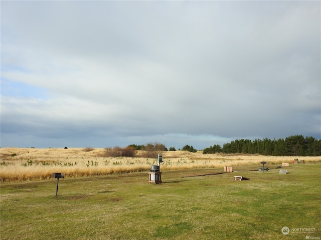 view of yard featuring a rural view