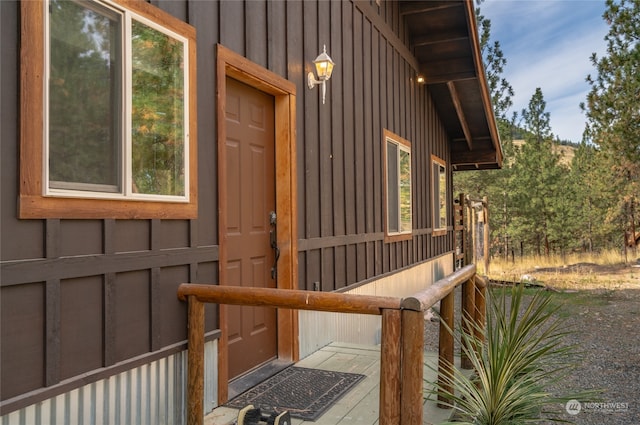 view of doorway to property