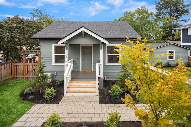 view of bungalow-style home