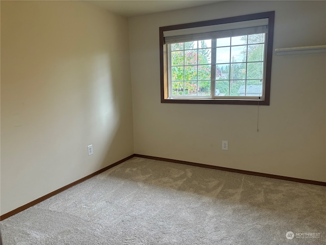 view of carpeted spare room