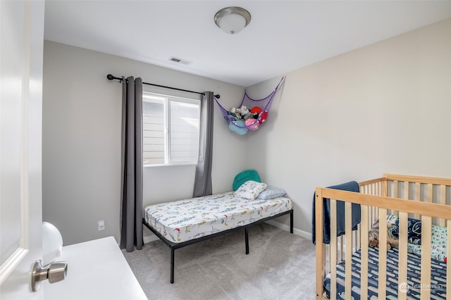 bedroom with carpet