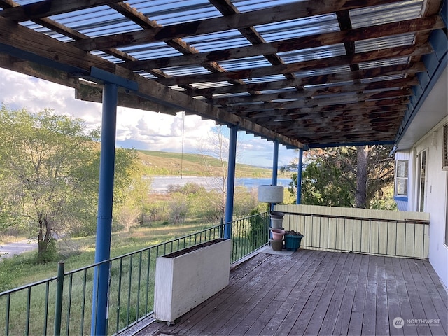 view of wooden terrace