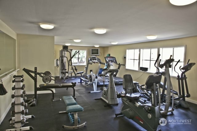 view of workout area