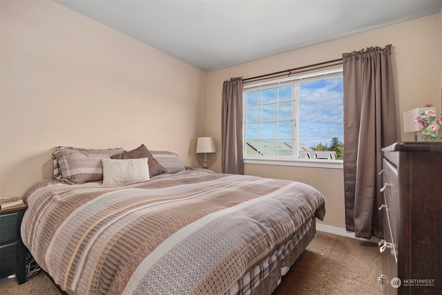 view of carpeted bedroom