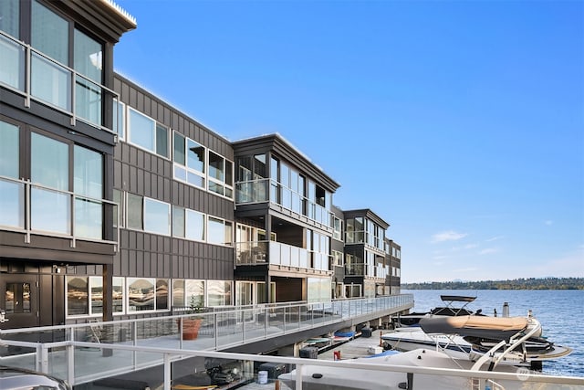 view of property featuring a water view