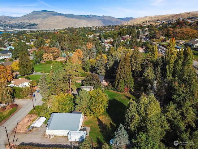 bird's eye view featuring a mountain view