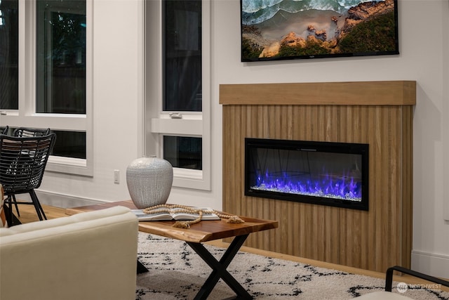 living room featuring hardwood / wood-style floors