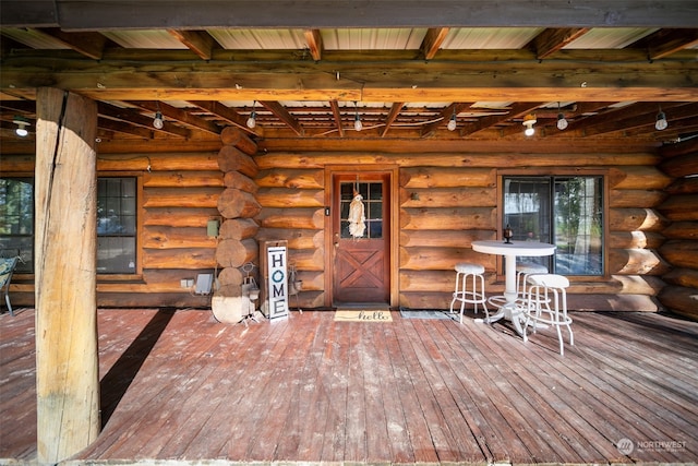 view of wooden terrace